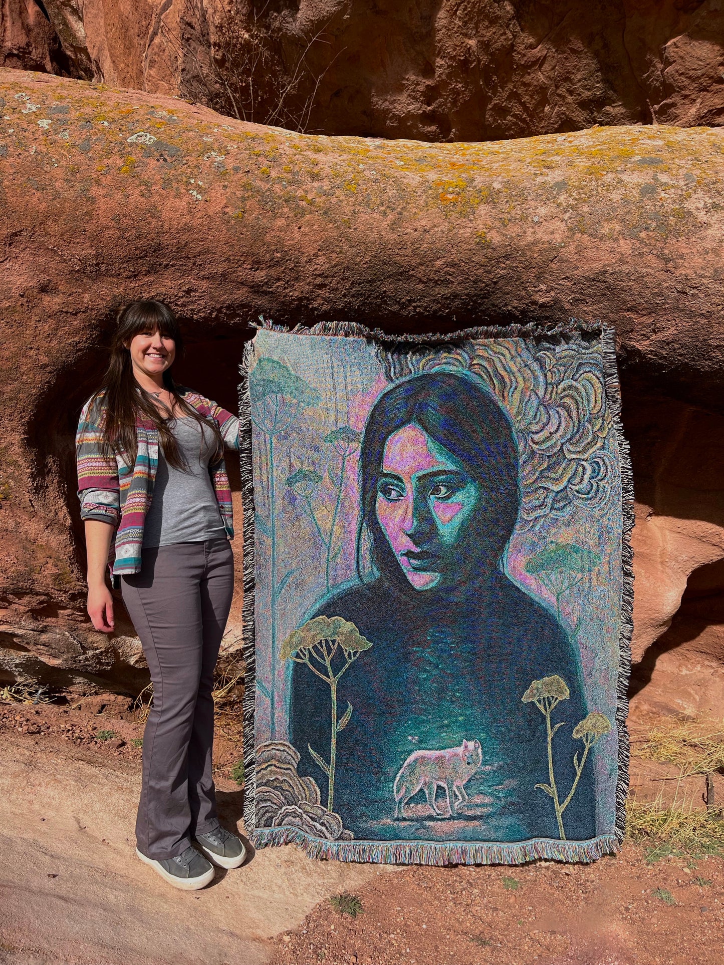 Woven Blanket “Lone Wolf”