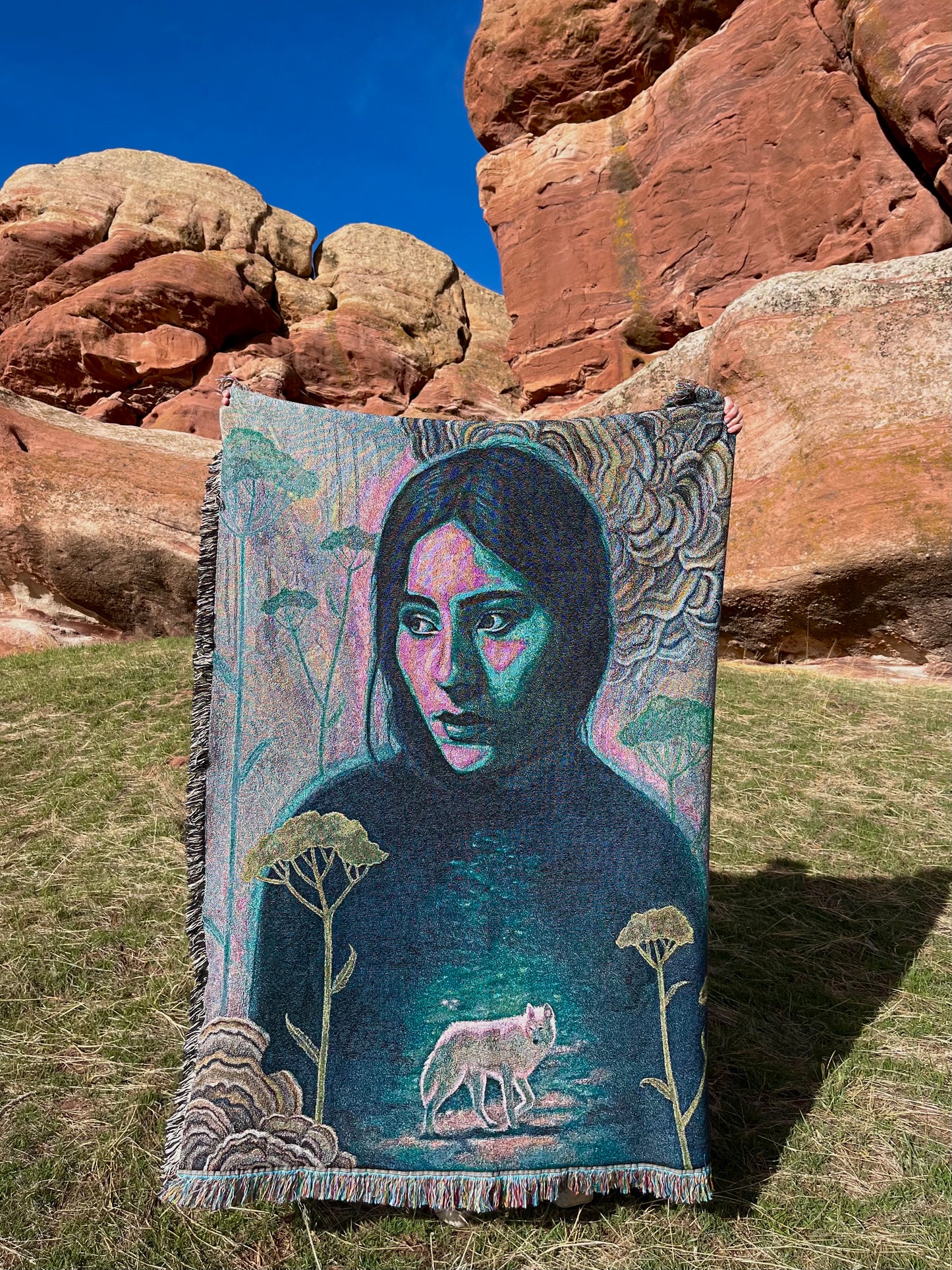 Woven Blanket “Lone Wolf”