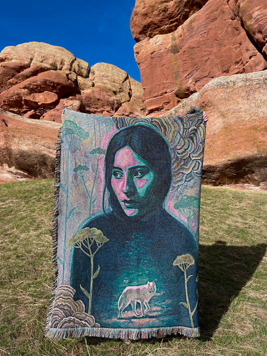 Woven Blanket “Lone Wolf”